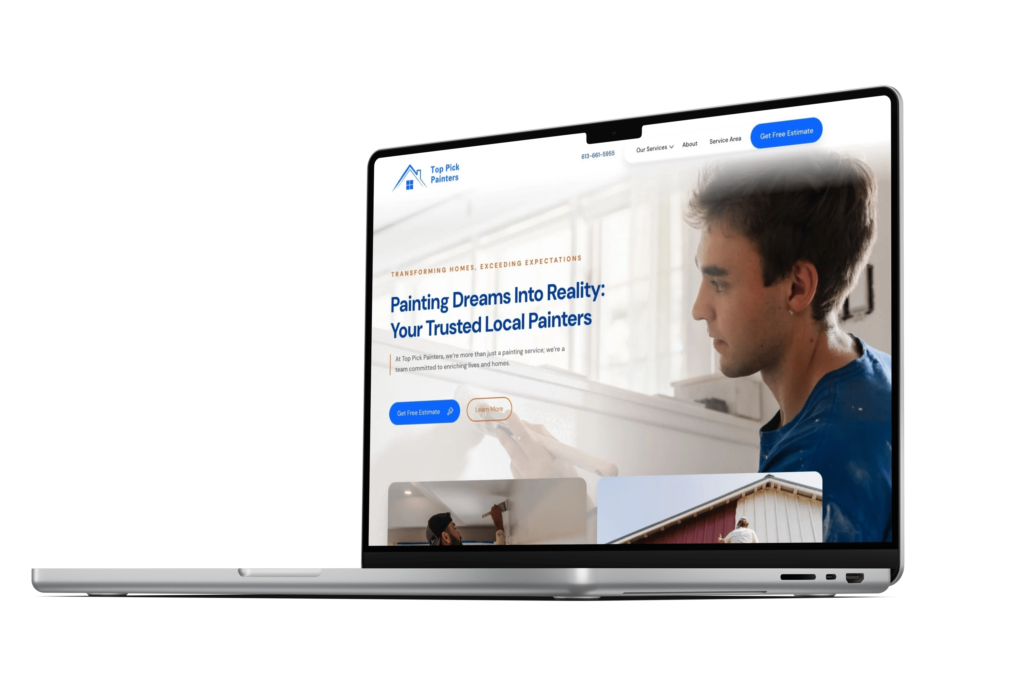 Digital Presence Top Pick Painters Desktop Image