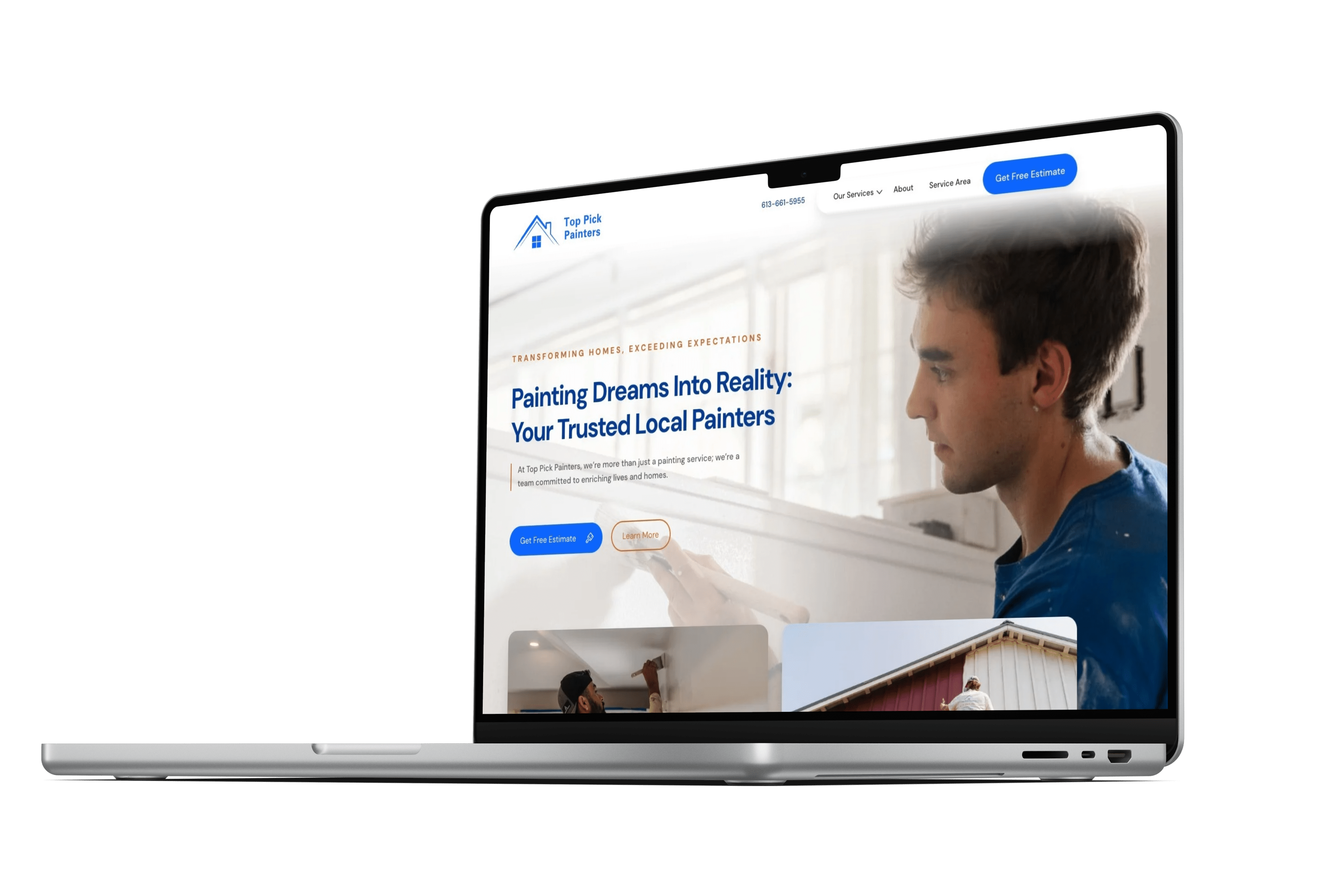 Digital Presence Top Pick Painters Desktop Image