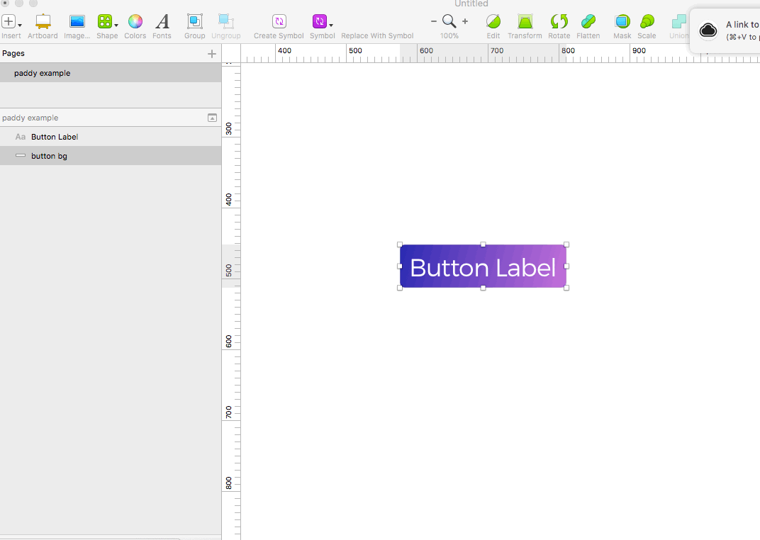 Simple Button Resize Padding with Sketch App