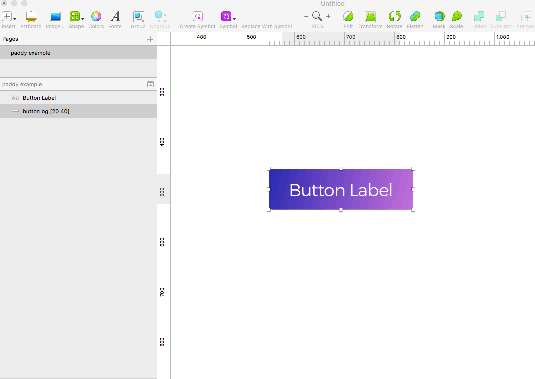 Sketch App button Resize based on text label update