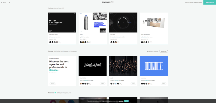 Our Favourite Sites for finding Web Design Inspiration - Awwwards